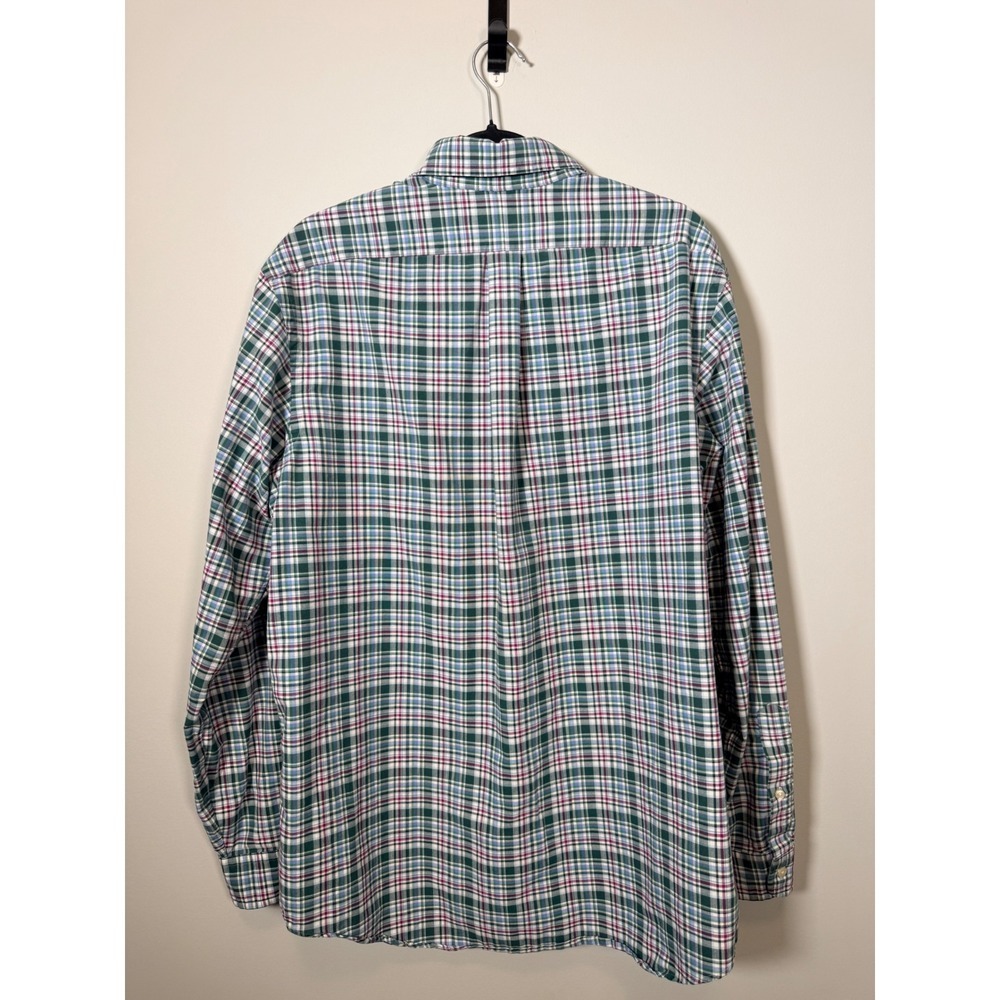 Polo Ralph Lauren Mens XL Plaid Button Down Shirt Green Purple Long Sleeve Pony - Picture 2 of 5